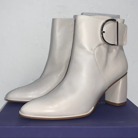 Stuart Weitzman Vienna Glass Nappa Block Heels - Picture 2 of 6